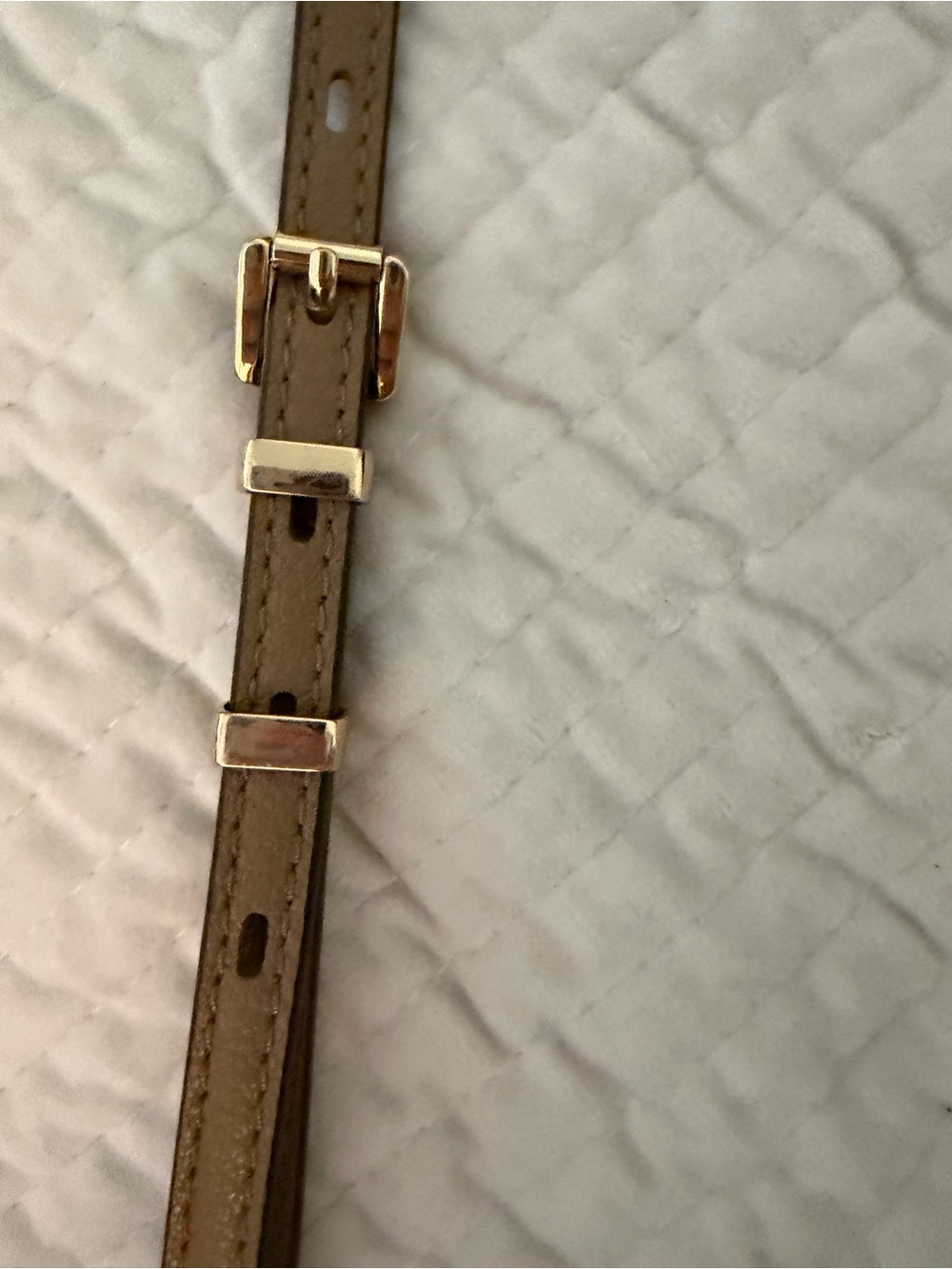 Michael Kors Tan Leather Satchel with Gold MK Charm - Picture 12 of 15